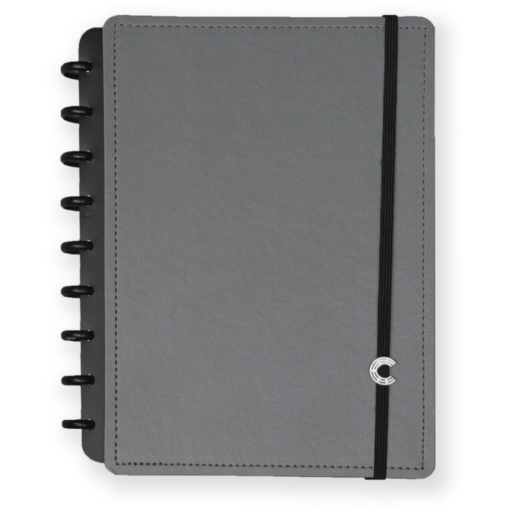 CADERNO INTELIGENTE MEDIO BASIC GREY 80FLS