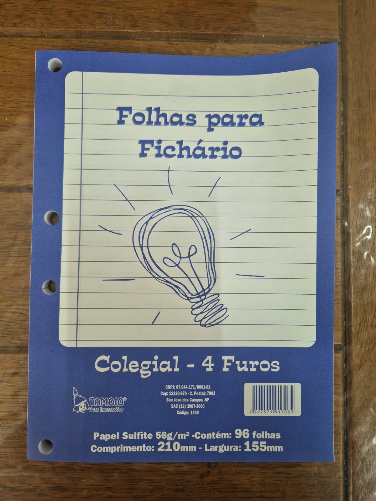 Folhas De Fichário Pequeno Pautadas 96f T...