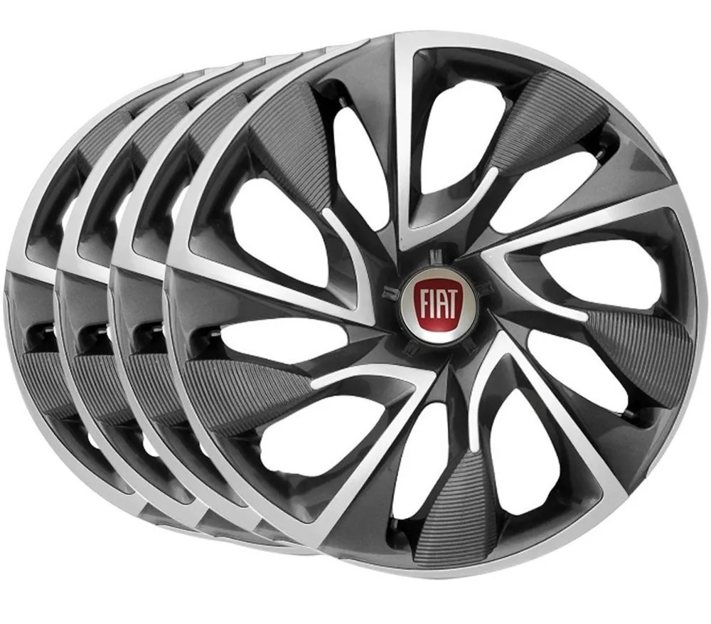 Jogo Calota Aro 14 Esportiva Ds4 Fiat Str...