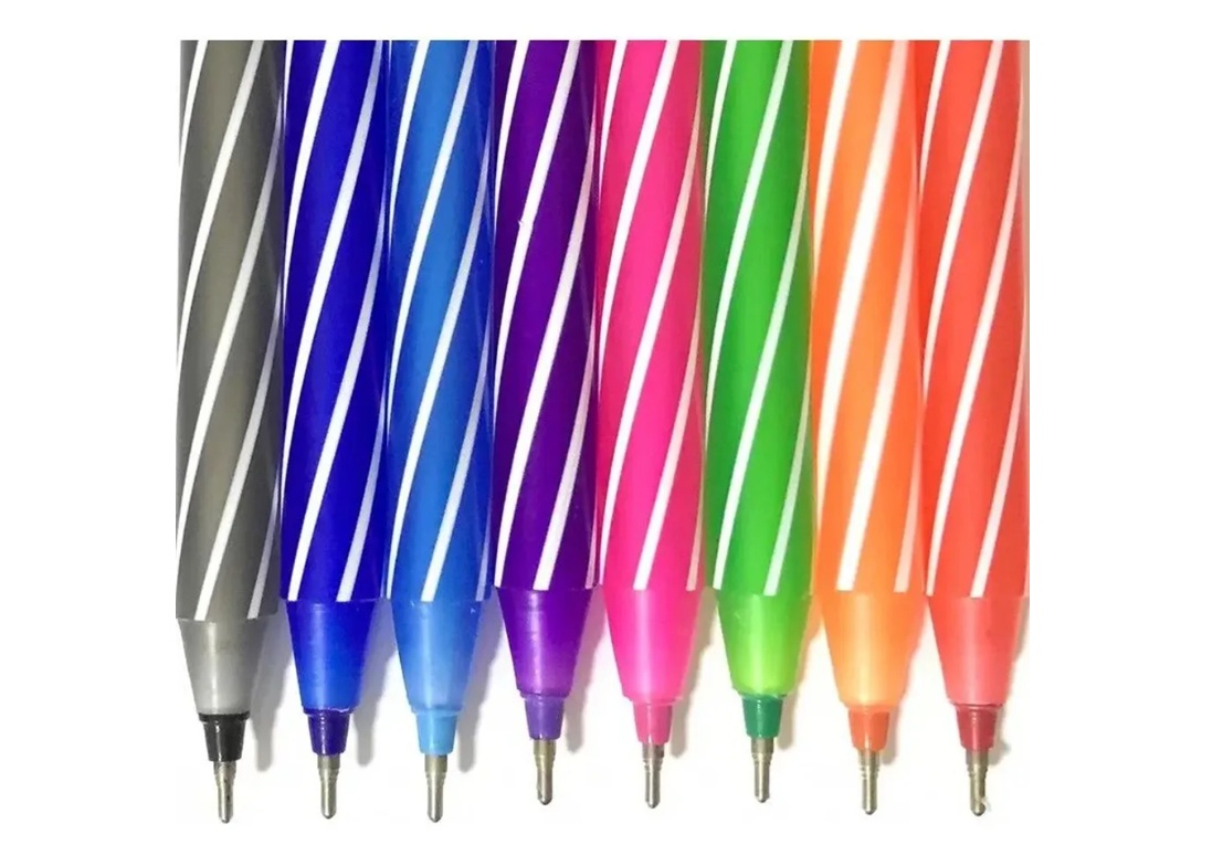 Kit Caneta Esferográfica Spiro Sortido 8 ...