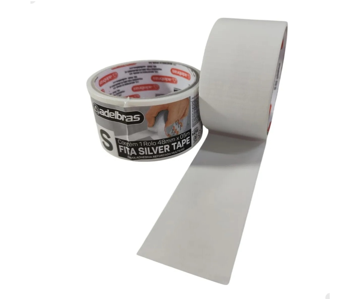 Fita Multi-uso Tipo Silver Tape Branca 48...
