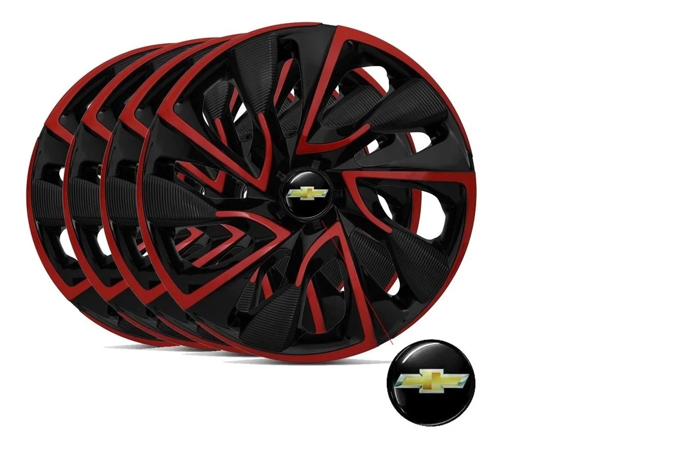 Jogo Calota Aro 14 Esportiva Ds4 Red Gm M...