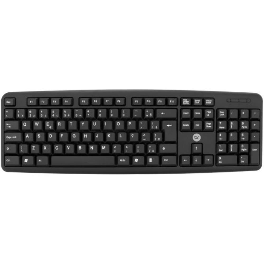 TECLADO USB PRETO BASICO