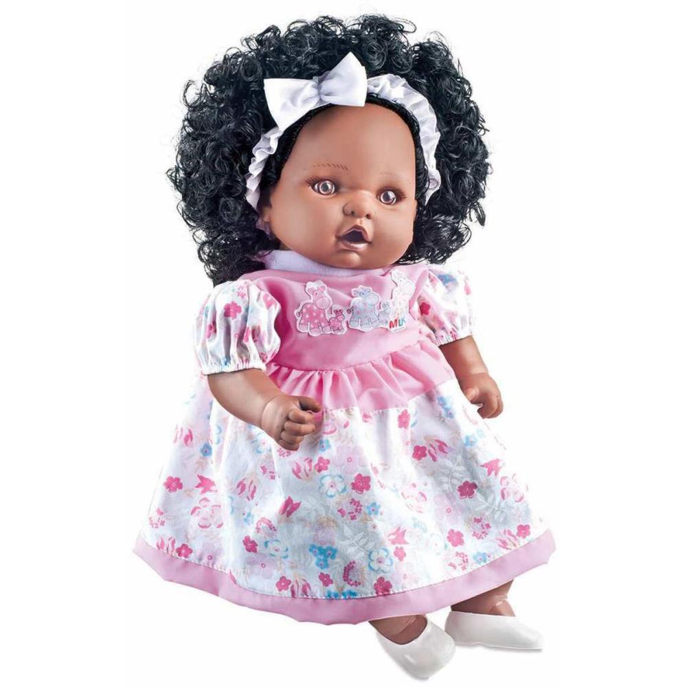 BONECA COM MECANISMO ANGELINA NEGRA 62 FR...