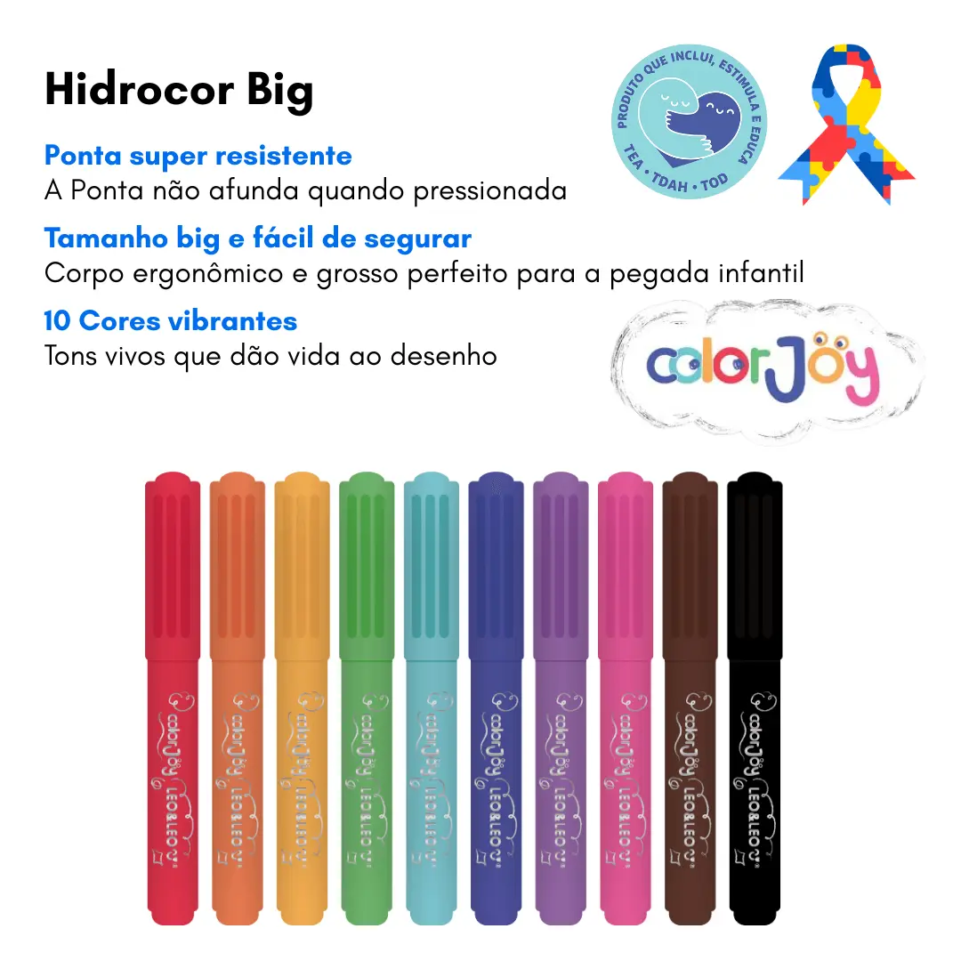 Canetinha Hidrocor Big Ponta Não Afunda 1...