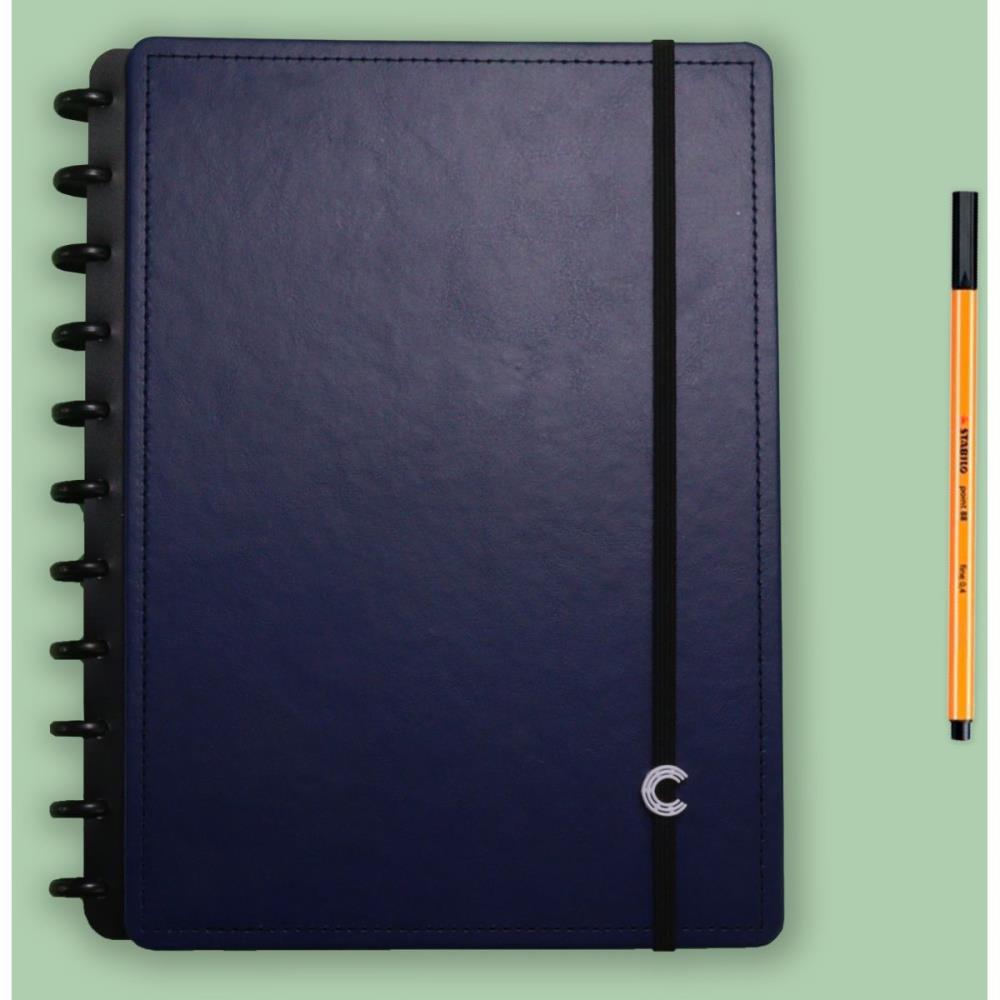 CADERNO INTELIGENTE GRANDE DARK BLUE 80FLS.