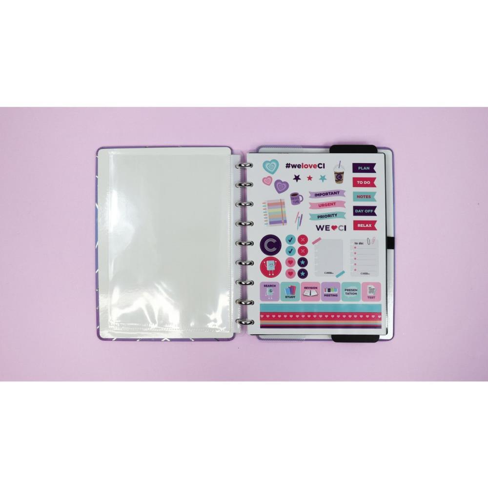 CADERNO INTELIGENTE MEDIO SILVER LOVE 80FLS