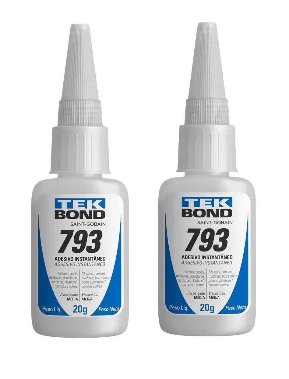 Cola Tudo Tekbond 793 20g Kit Reparo Rápi...