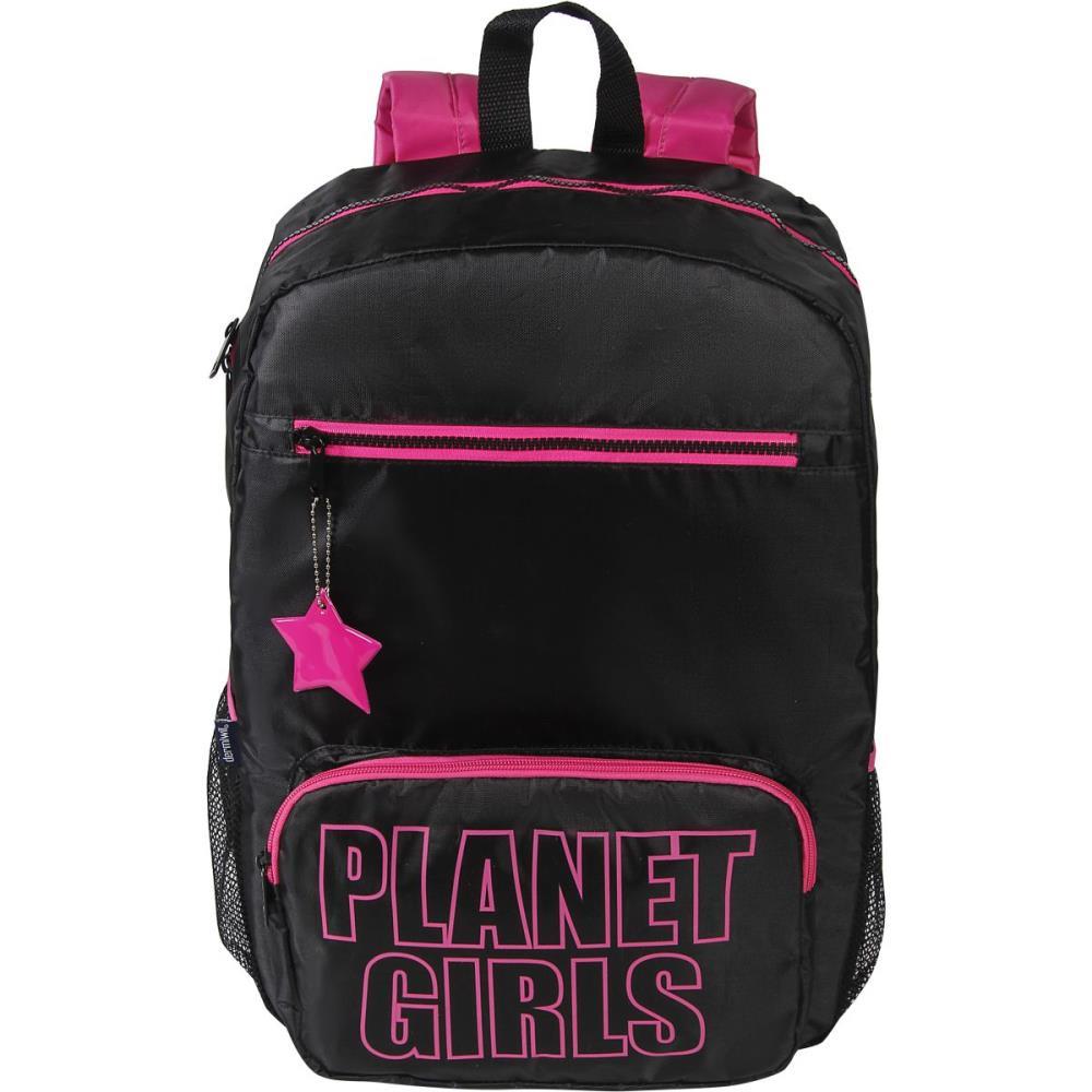MOCHILA PLANET GIRLS G PRETO/PINK