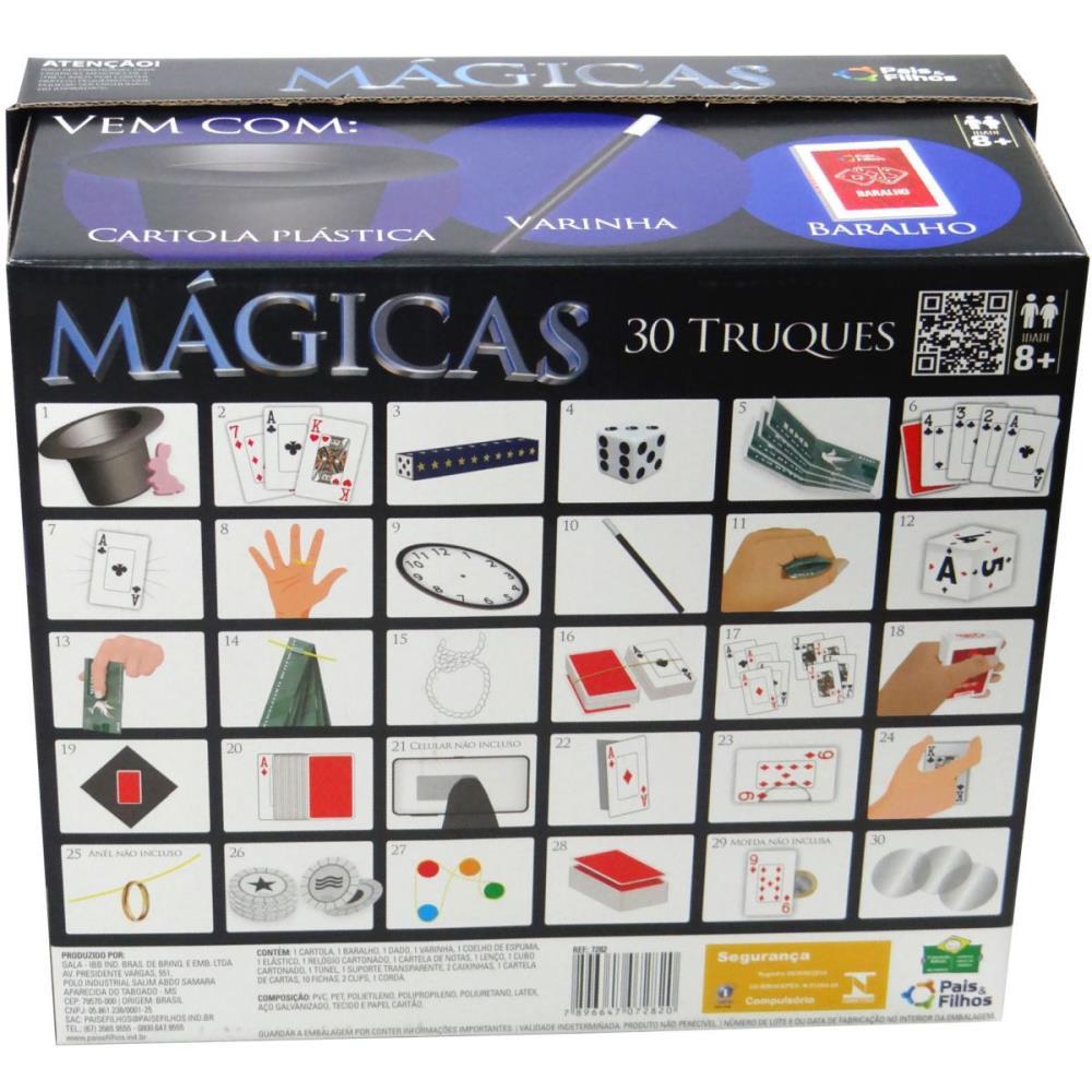 JOGO DIVERSO MAGICA C/CARTOLA PLASTICA