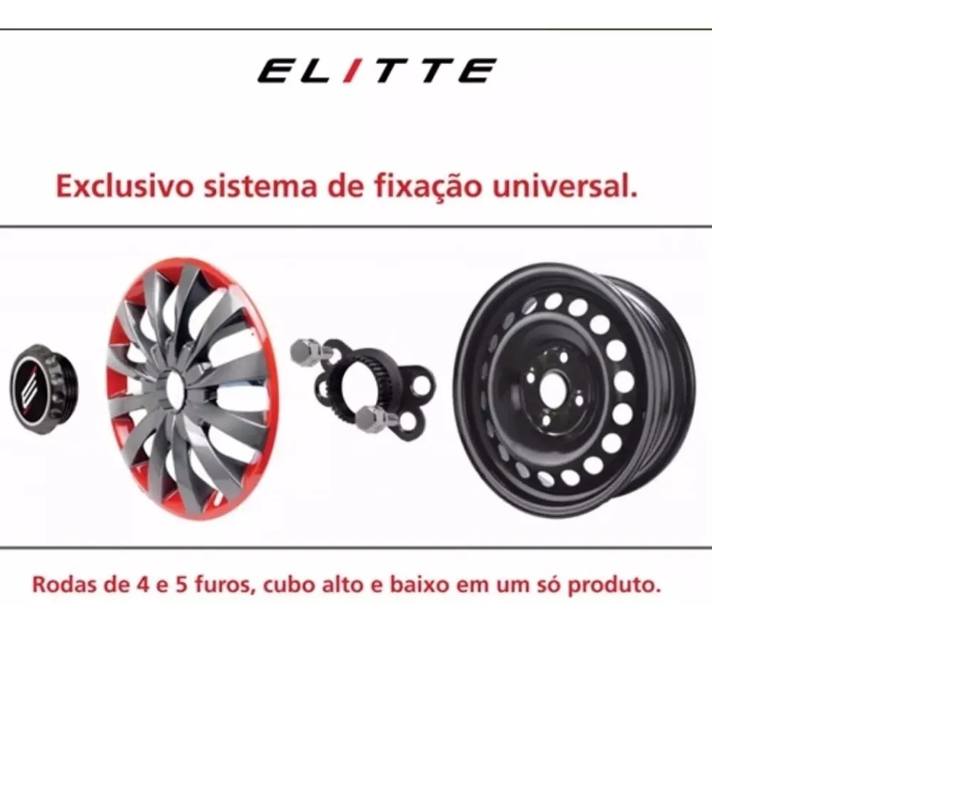 Jogo Calota Aro 14 Esportiva Ds4 Red Ford...