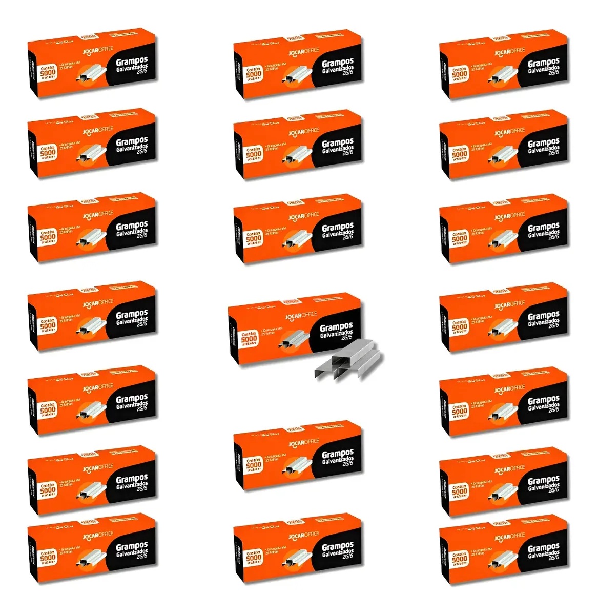 Kit 100 mil Grampos 26/6 Galvanizados Pro...