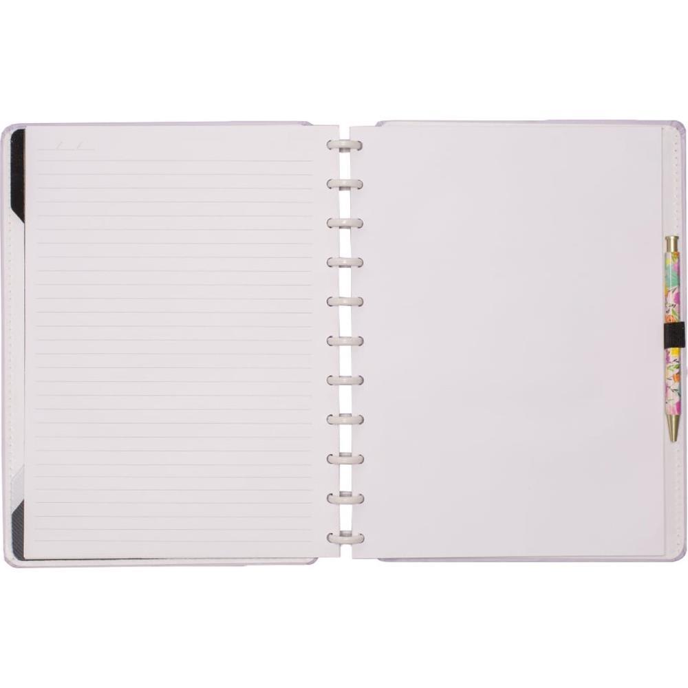 CADERNO INTELIGENTE GRANDE LILAS PASTEL 8...