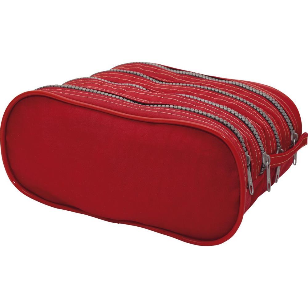 ESTOJO NYLON TAC-TEL VERMELHO QUADRUPLO