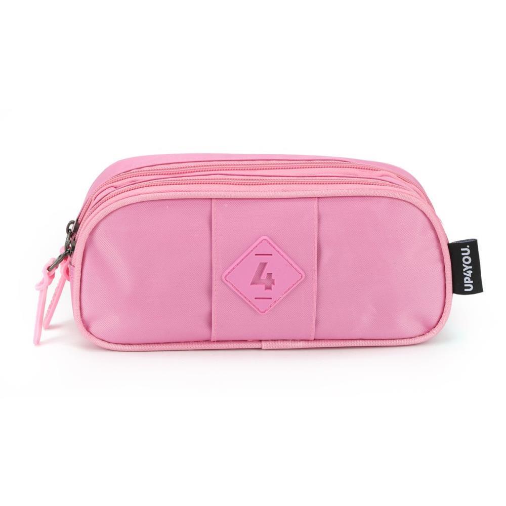 ESTOJO TECIDO UP4YOU 2ZIPERES ROSA