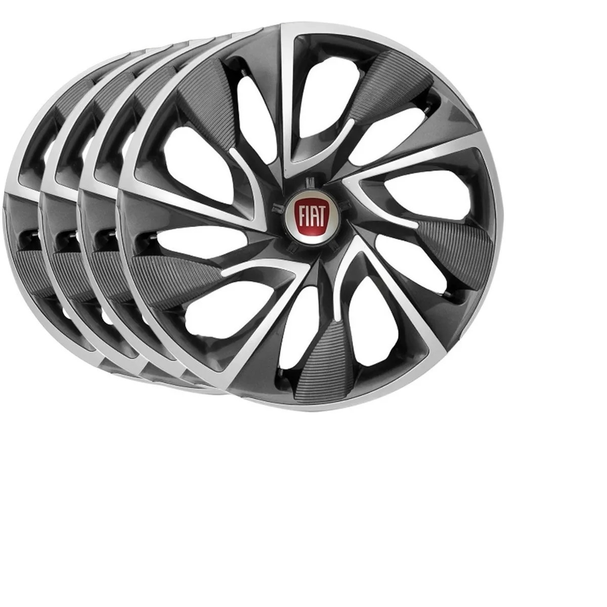 Jogo De Calota Esportiva Ds4 Black Silver...