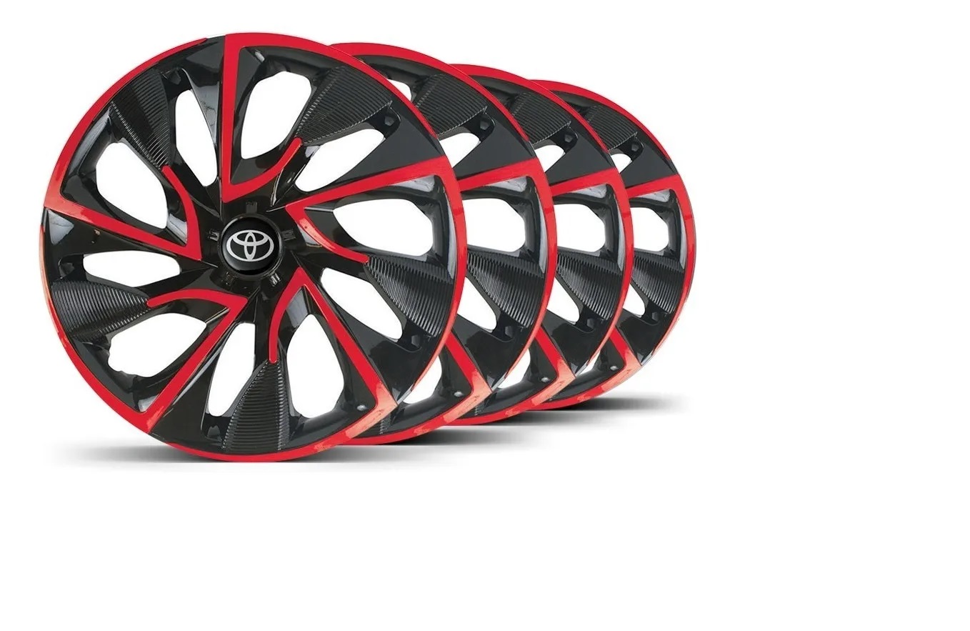 Jogo Calota Aro 14 Esportiva Ds4 Red Toyo...