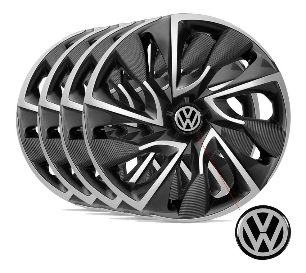 Jogo de Calotas Aro 15 Esportiva Ds4 Vw F...