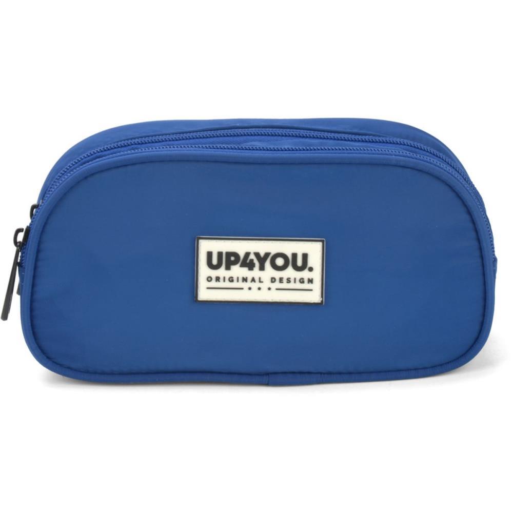 ESTOJO TECIDO UP4YOU 2ZIPERES AZUL