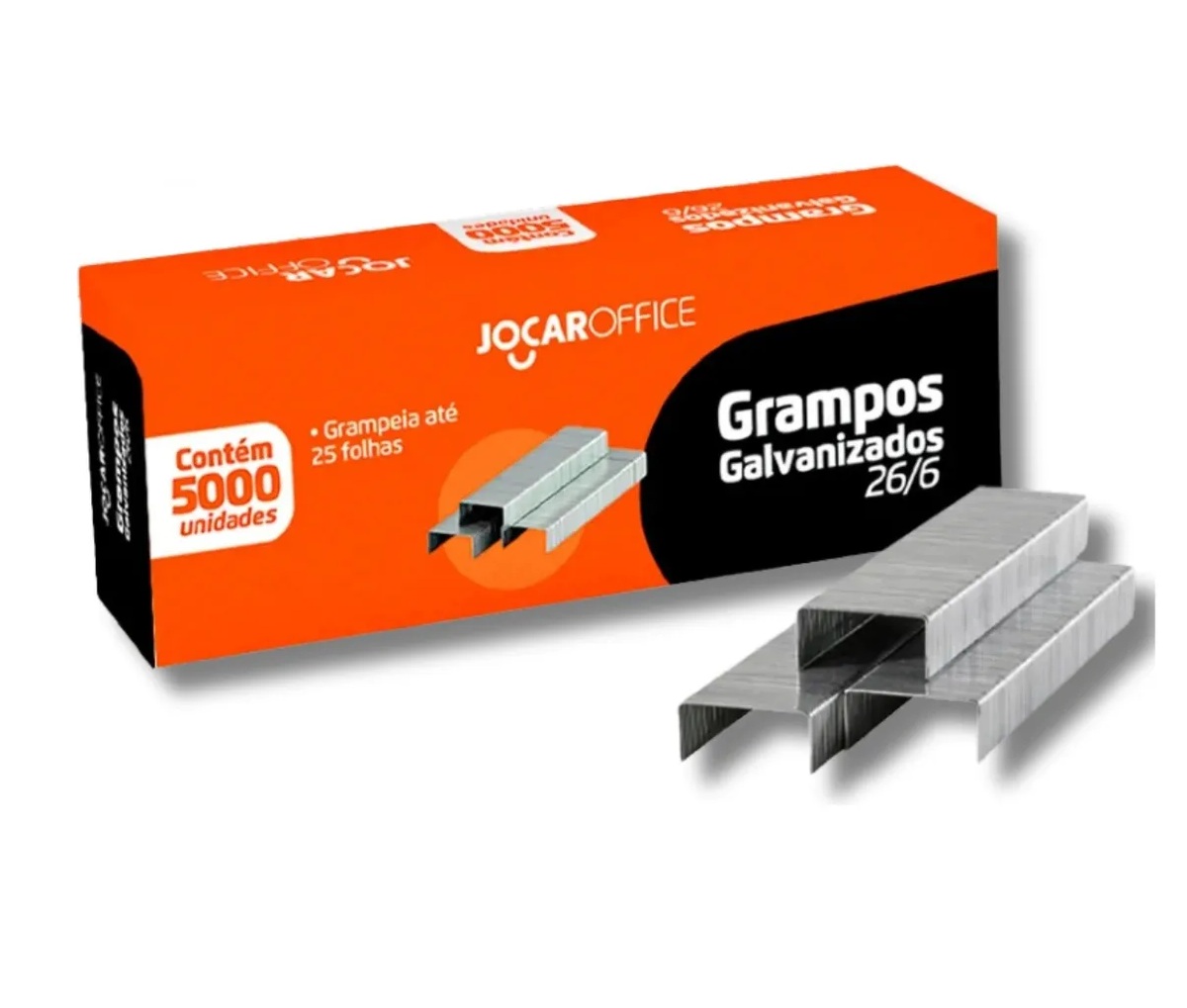 Kit 100 mil Grampos 26/6 Galvanizados Pro...