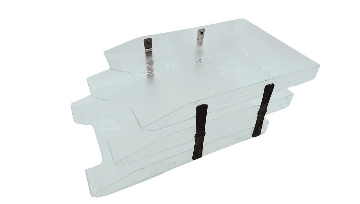 Porta Correspondência Bandeja Tripla Cristal
