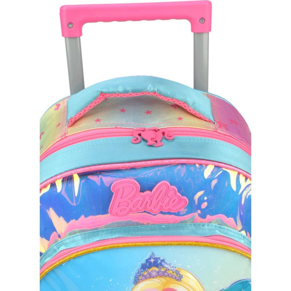 MOCHILA INFANTIL COM RODINHA BARBIE GD VD